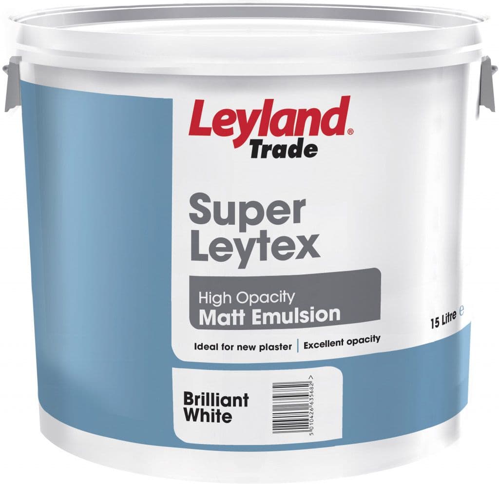 Leyland Trade Super Leytex Matt - 15L Brilliant White