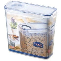 Locknlock Rectangular Storage Container with Flip Top Lid Clear/Blue - 3.4L (237 x 112 x 219mm)