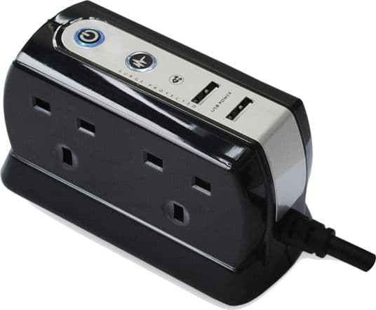 Masterplug USB Plug In 4 Gang Socket