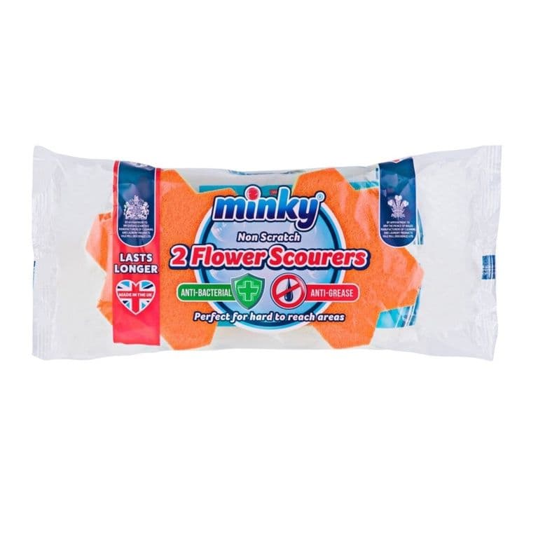 Minky Anti-Bac Antigrease Scourers - Flower Pack 2
