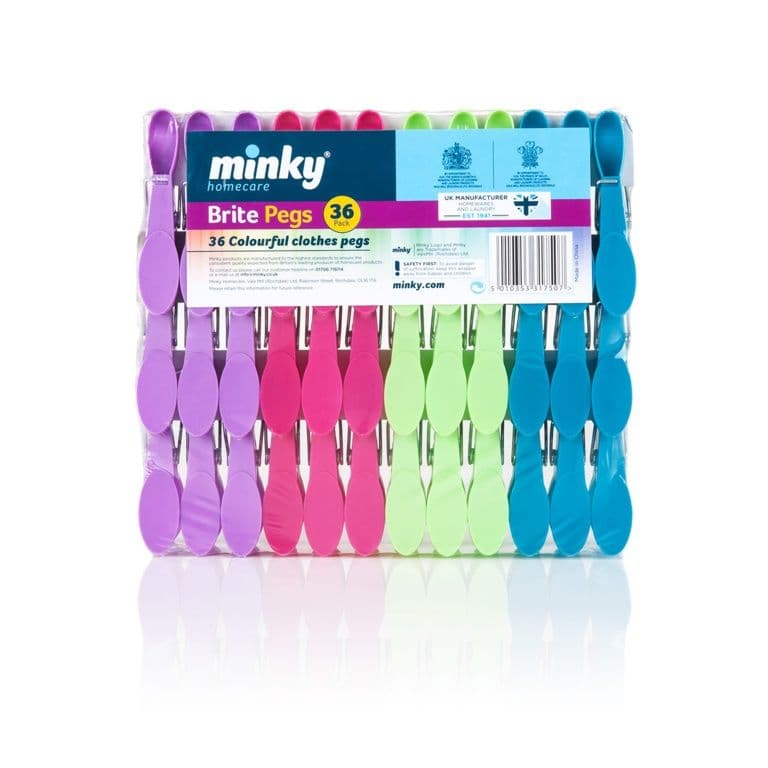 Minky Brite Pegs - Pack 36