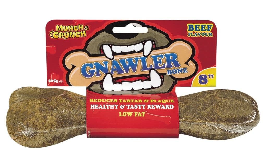 Munch & Crunch Gnawler Bone - Beef / 8"