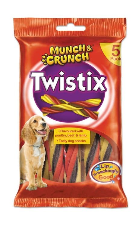 Munch & Crunch Tri-Colour Twistix - 5 Pack