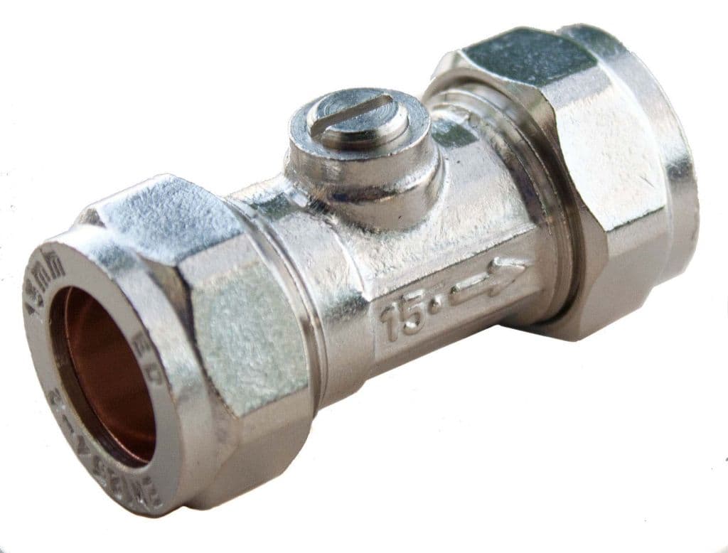 Oracstar Compression Isolating Valve - Slotted 15 x 15mm Chrome