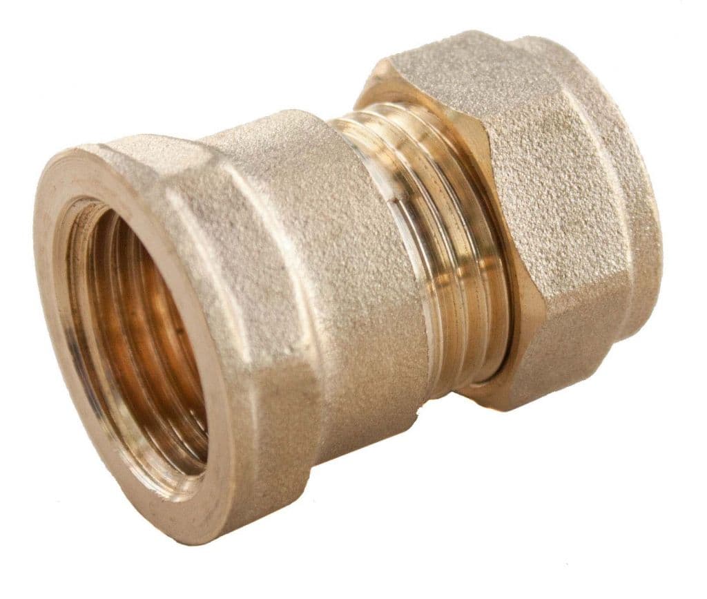 Oracstar Compression Straight Connector - Female - 15mm x 1/2" FI