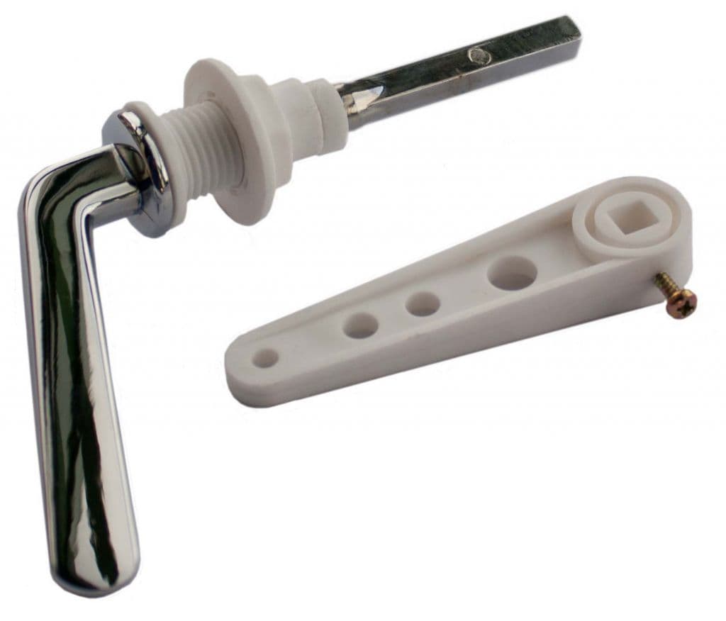 Oracstar Low Level Cistern Handle Pack - Chrome Plated Metal