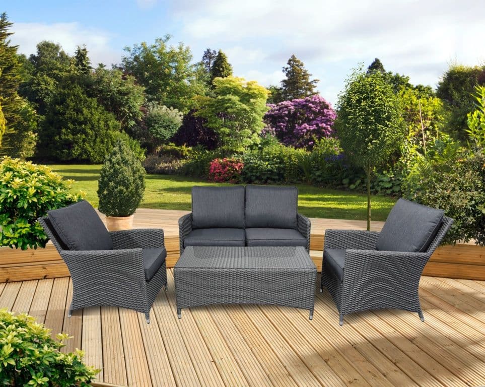 Pagoda Sicily Coffee Lounge Sofa Set - 4 Piece