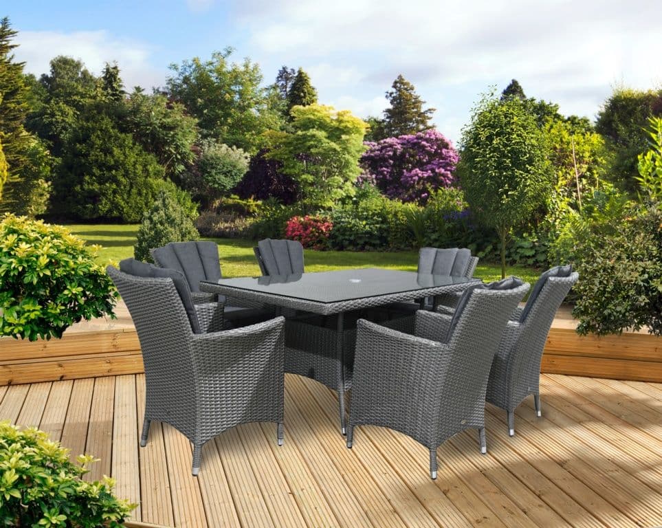 Pagoda Sicily Rectangular Dining Set - 7 Piece