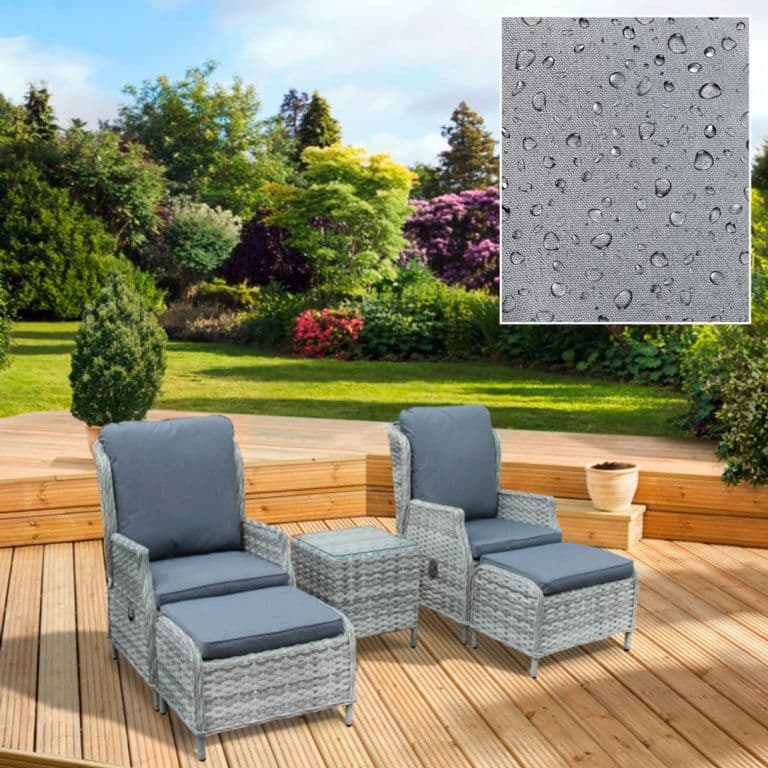Pagoda Verona Deluxe Reclining Companion Set - With Water Repellent Cushions