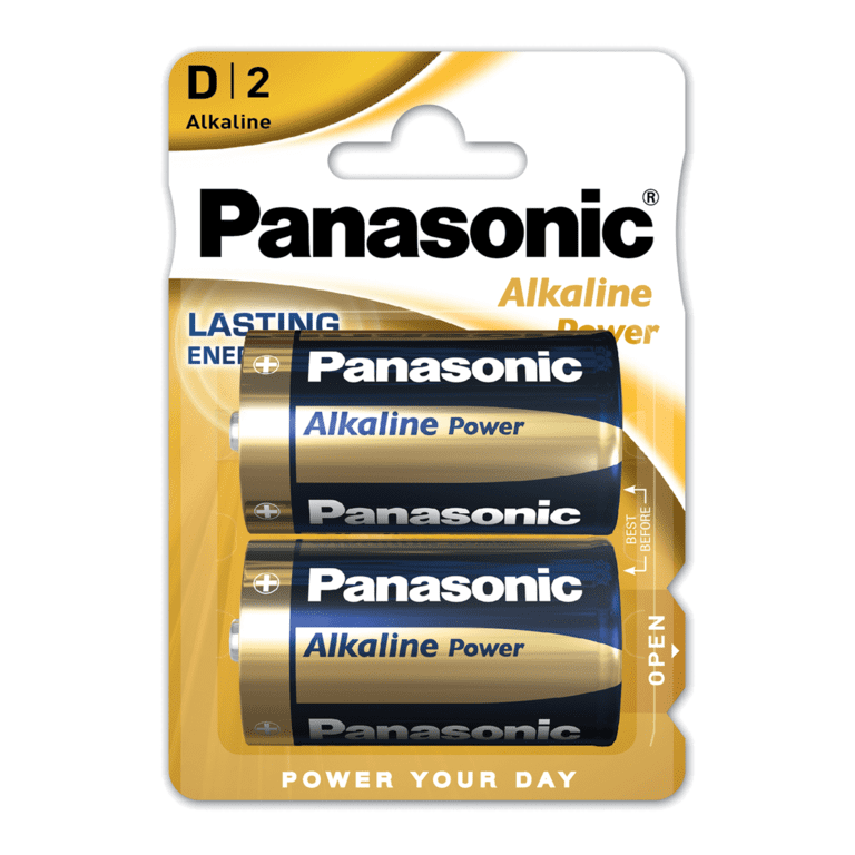 Panasonic Alkaline - D Cell Card of 2