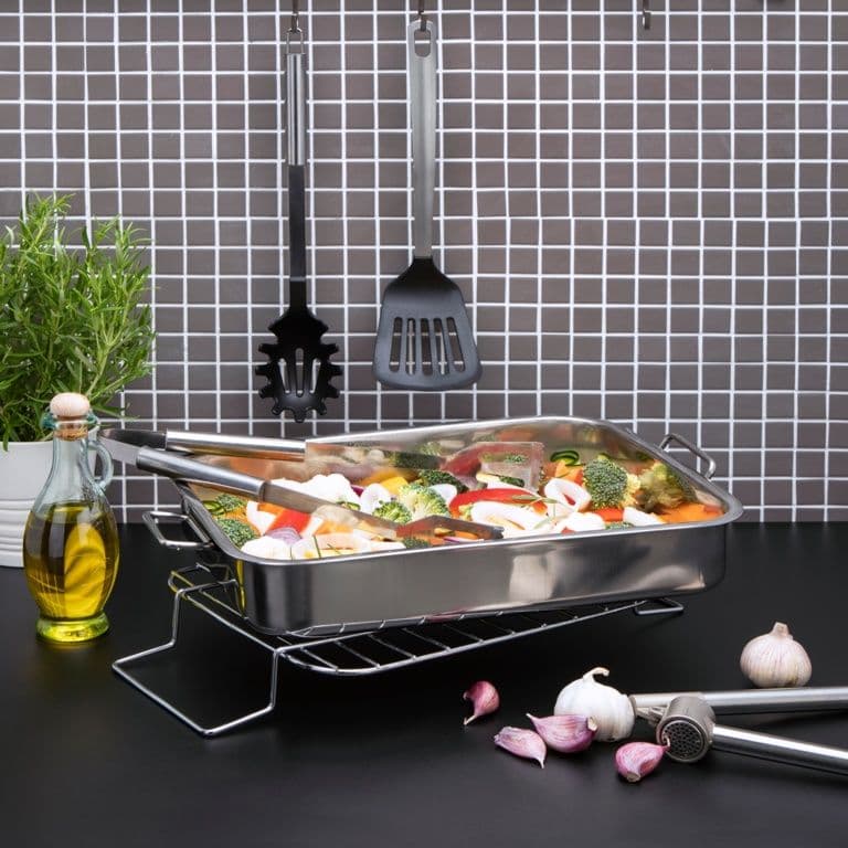 Pendeford Stainless Steel Collection Roasting Tray - 25 x 18cm
