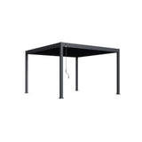 Aluminium Louvred Pergola 4m x 4m — Adjustable Roof, Matt Charcoal