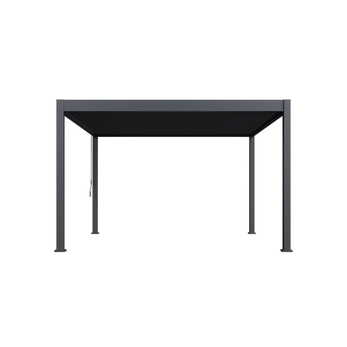 Aluminium Louvred Pergola 4m x 4m — Adjustable Roof, Matt Charcoal