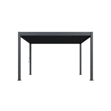Aluminium Louvred Pergola 4m x 4m — Adjustable Roof, Matt Charcoal