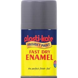 PlastiKote Fast Dry Enamel Aerosol Paint - Pewter - 100ml