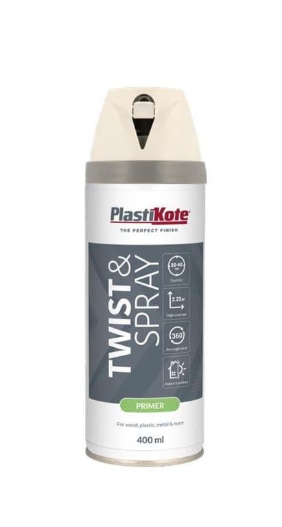 PlastiKote Metal Primer - 400ml Aerosol White