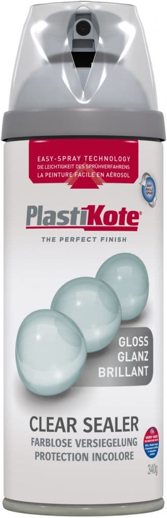 PlastiKote Twist & Spray Paint 400ml - Clear Acrylic Gloss