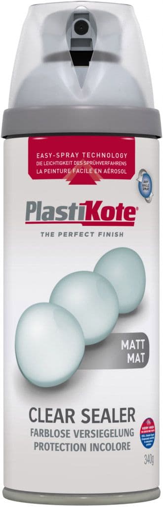 PlastiKote Twist & Spray Paint 400ml - Clear Acrylic Matt