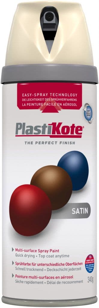 PlastiKote Twist & Spray Paint 400ml - Grey Beige Satin