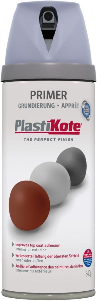 PlastiKote Twist & Spray Paint 400ml - Grey Primer