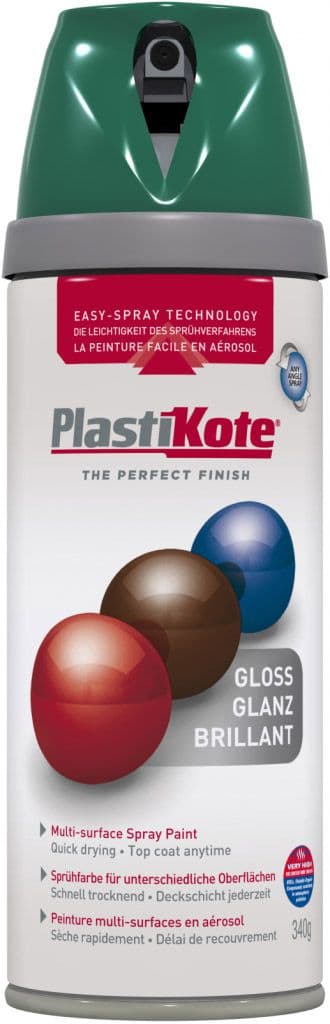 PlastiKote Twist & Spray Paint 400ml - Lawn Green Gloss
