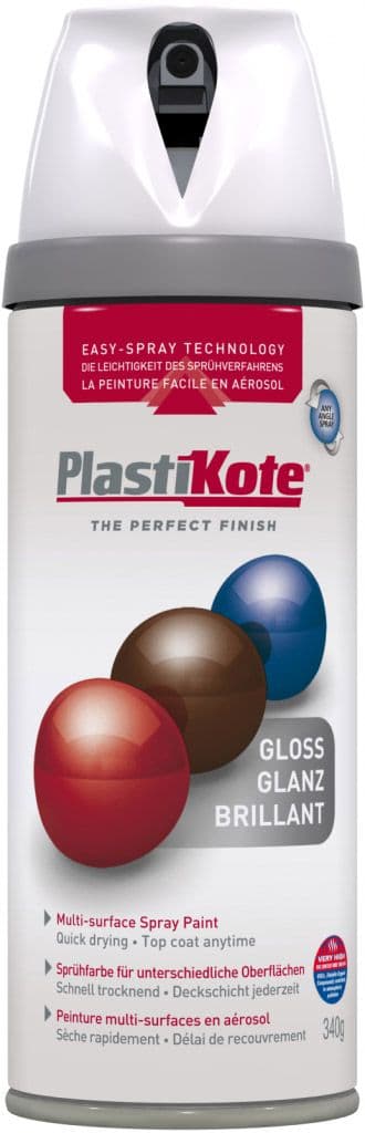 PlastiKote Twist & Spray Paint 400ml - White Gloss