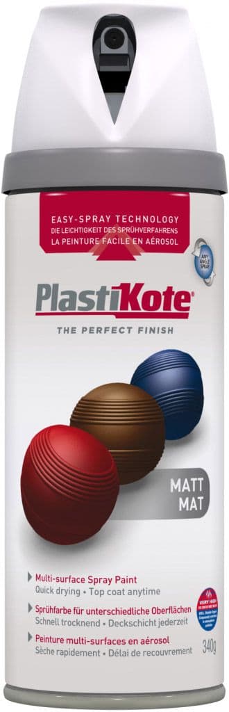 PlastiKote Twist & Spray Paint 400ml - White Matt