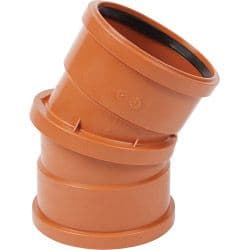 Polypipe 0-30 Degrees Adjustable Double Socket Bend - 4"/110mm