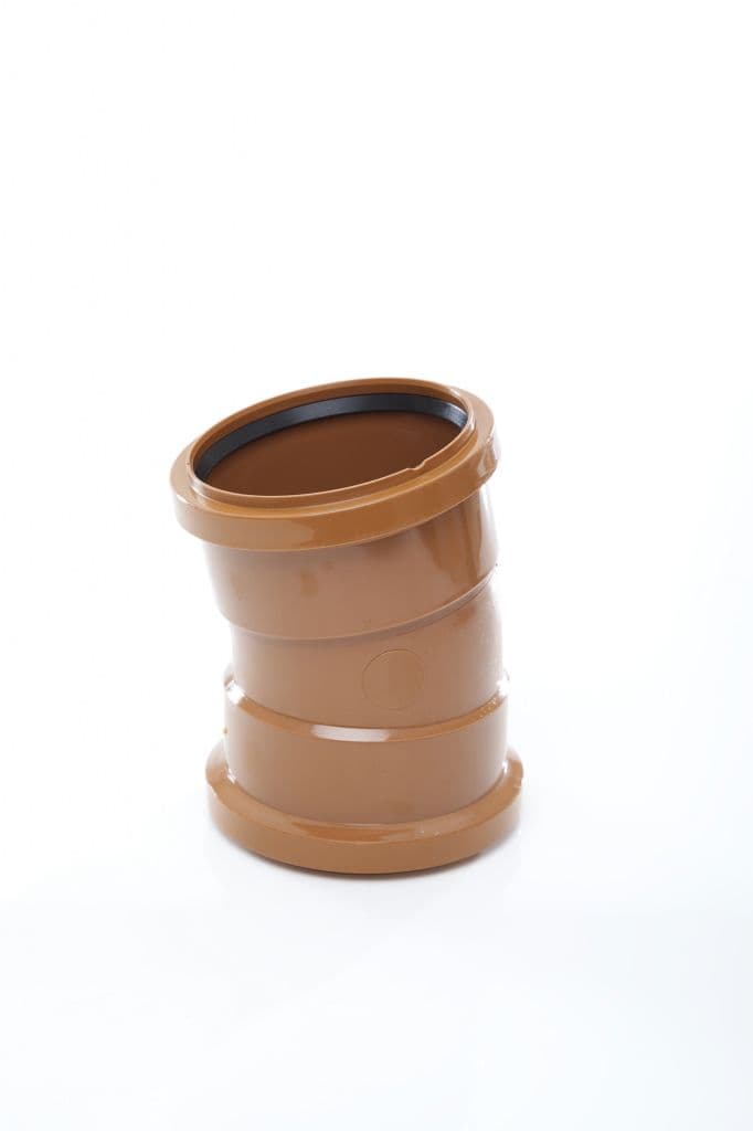 Polypipe Double Socket Bend - 1/4 Degrees
