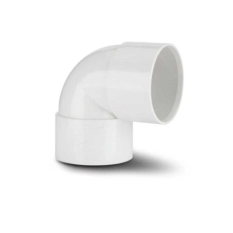 Polypipe Knuckle Bend 90 Degrees - Solvent Weld - 32mm White