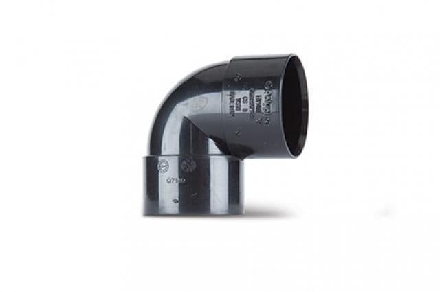 Polypipe Knuckle Bend 90 Degrees - Solvent Weld - 40mm Black