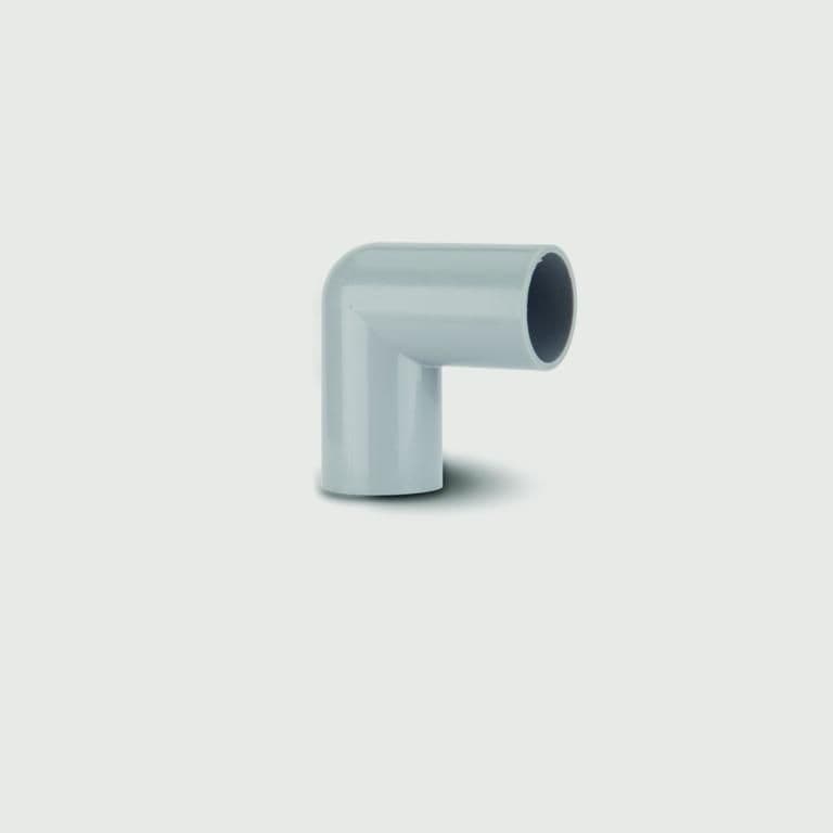 Polypipe Knuckle Bend Push Fit 90 Degrees - Grey 21.5mm