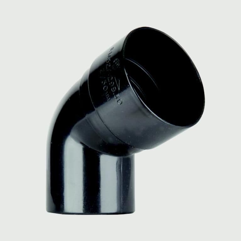 Polypipe Mini Downpipe 112.5 Deg Bend 50mm - Black