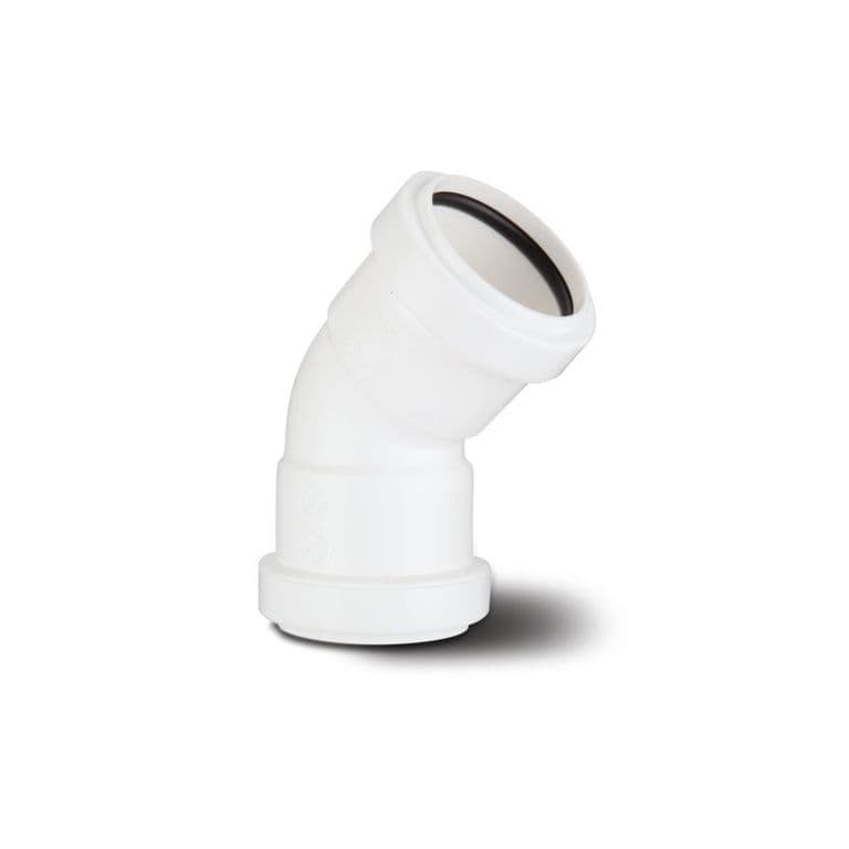 Polypipe Multifit Bend 45 Degree - 1 1/2" White