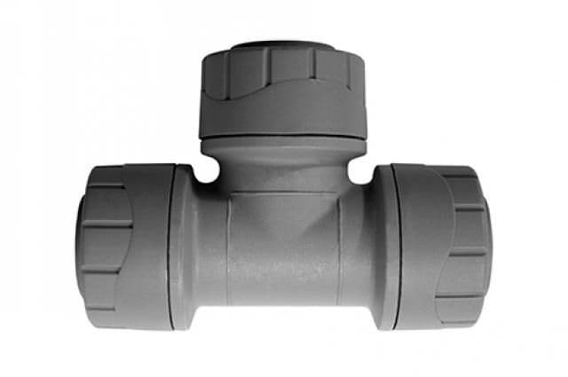 Polyplumb 15mm Equal Tee Grey - PPM215