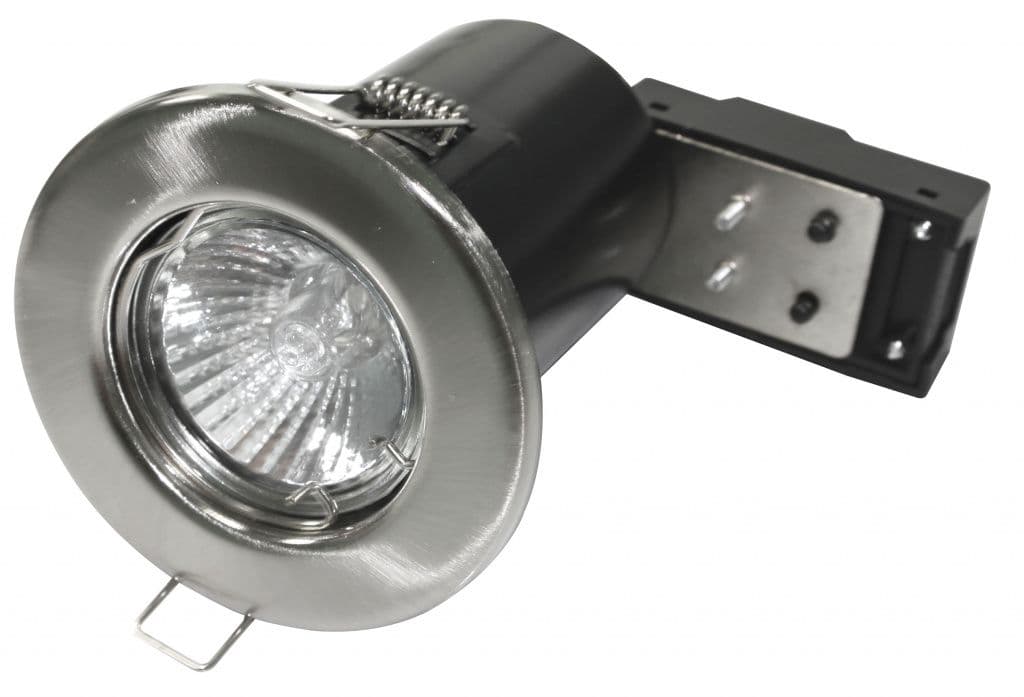 Powermaster Fixed Fire Rated Downlight - Brushed Chrome