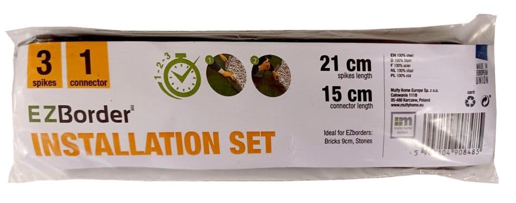 Primeur EZ Border Installation Set - 9cm Grey