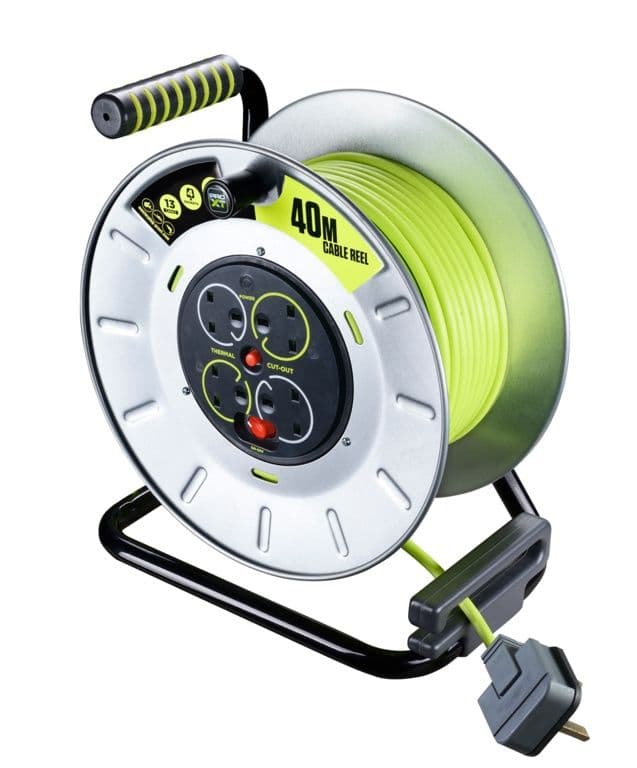 Pro Xt Metal Case Cable Reel 4 Gang - 40m