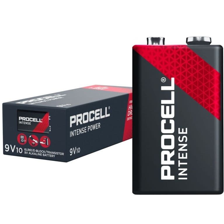 Procell Intense Alkaline Battery 6LR61 9v - Pack 10
