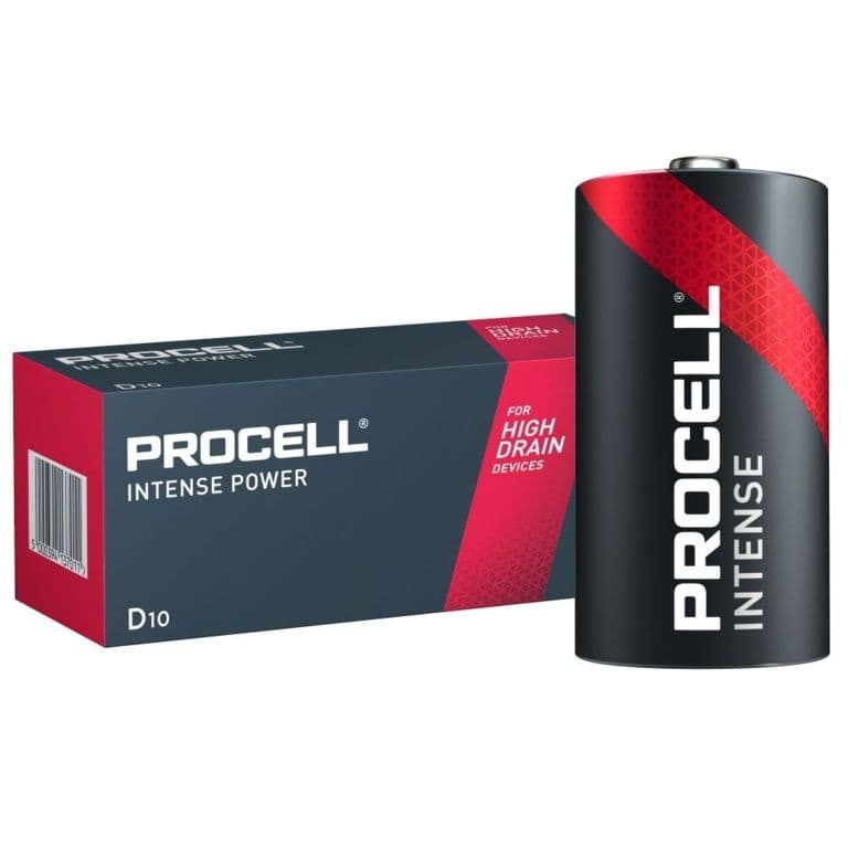 Procell Intense Alkaline Battery LR20 D - 10 Pack