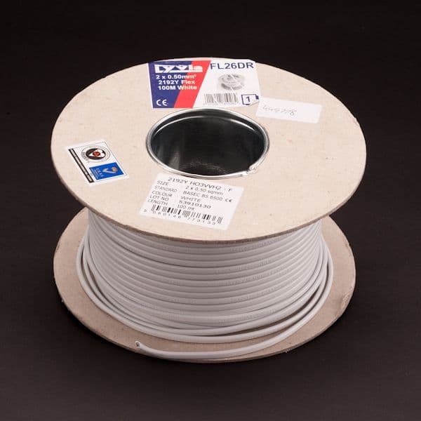 PX 2 Core Flat Flex - White - 100m x 0.5mm