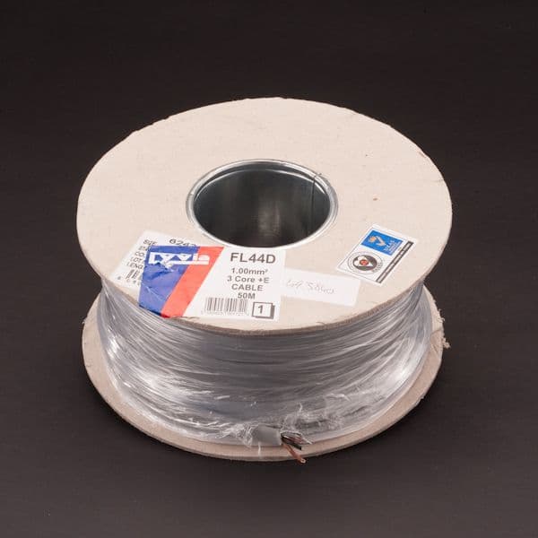 PX BASEC 3 Core Cable - Grey - 1mm x 50m