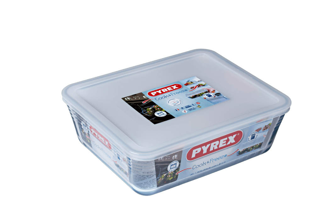 Pyrex Rectangular Dish With Lid - 4L