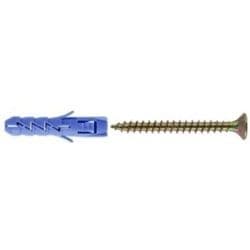 Rawlplug Plastic Expansion Plug With Screw - BLUE