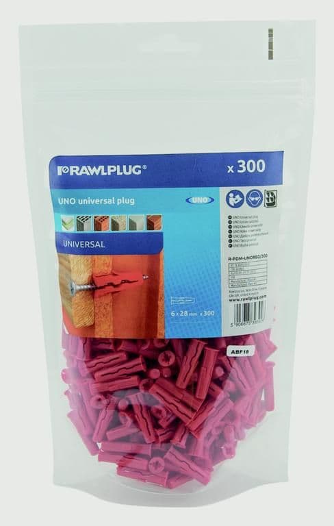 Rawlplug Universal Plug - RED
