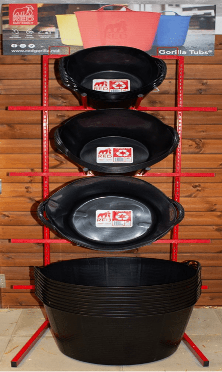 Red Gorilla Black Flexi Tubs - Display Unit of 100