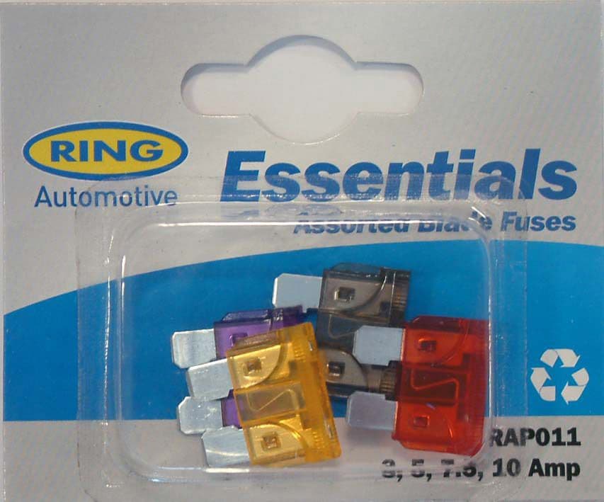 Ring 4 x Blade Fuses - 3, 5, 7.5 and 10 amp
