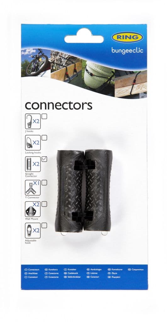 Ring Bungee Clic Straight Connectors - Twin Pack