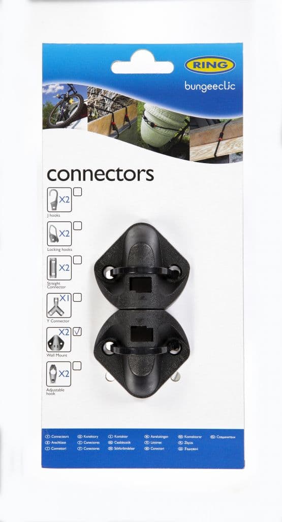 Ring Bungee Clic Wall Mounts - Twin Pack