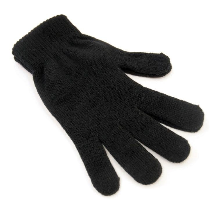 RJM Accessories Mens Thermal Black Magic Gloves - Black